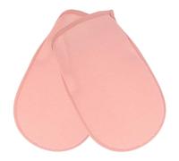 Housoutil 2pcs Dual Sided Exfoliating Gloves for Bathing and Body Scrubbing, Polyester Skin Scrubbing Mitts Gentle Cleaning and Removing Dead Skin Cells for Men and Women, 23x13cm Pink