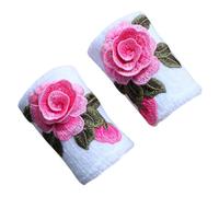 Housoutil 2pcs Ethnic Embroidered Wristband for Winter, Comfortable Protective Cloth Wrist Sleeve, for Those Who Feel Cold and Need Wrist Care