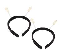 Housoutil 2pcs Glow Dark Funny Martian Antenna Costume Headband Space-themed Party Accessory Halloween Cosplay Headwear for Women