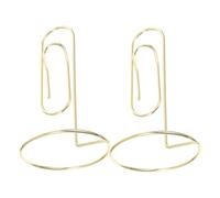 Housoutil 2pcs Gold Metal Memo Clip Holders for Office Desk Multi Purpose Photo and Table Stand Compact and Portable Card Holders with Strong Grip for Displaying Notes Photos Place Cards