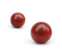 Housoutil 2pcs Hand Massage Ball Hand Message Ball Wooden Antistress Massager Roller Acupressure Improves Joints Light Weight Red for Meditational Therapy