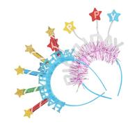 Housoutil 2pcs Happy Birthday Headbands for Celebration Parties with Birthday-themed Designs, Plastic Material, Excellent Workmanship, Sturdy Materials, Party Hair Accessories for Teens