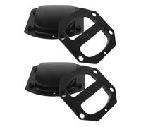 Housoutil 2pcs Heavy Duty Recessed Speaker Handles Black Flush Lift Cabinet Pulls for Home Audio Equipment Ergonomic Replacement for Speaker Cases and Flight Carrying Cases