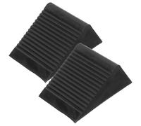 Housoutil 2pcs Heavy Duty Rubber Wheel Chocks Portable Vehicle Tire Support Pads Non-slip Blocks for Load/unload Goods and Repair Your Vehicle