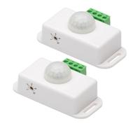 Housoutil 2pcs Infrared Pir Motion Sensor Switch Dc Delay Timer for Indoor Outdoor LED Strip Lighting Cabinet Stair Corridor Security