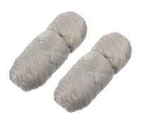 Housoutil 2Pcs Light Grey Polypropylene Hair Wig Thread for Braiding Long Straight Realistic Women’S Wigs, Sturdy Hair Extension Wire Suitable for Styling and Weft Repair