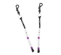 Housoutil 2pcs Lightweight Purple Golf Bead Stroke Counter with Buckle Design, Portable Plastic Golfing Scoring Tool for Outdoor Use by Golf Enthusiasts