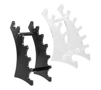 Housoutil 2pcs Makeup Brush Drying Rack and Cosmetic Brush Display Stand Black and Mini Portable Organizer for Vanity Storage