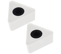 Housoutil 2pcs Microphone Logo Flag Station Sturdy Hard Abs Plastic, Triangle Shape, Suitable for Professional Interview Microphones, Easy to Carry for Broadcast and Reporting Use