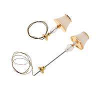 Housoutil 2pcs Miniature Dollhouse Desk Lamps European Style Mini Floor Light with Wired Realistic Illumination for DIY Creative Education and Nighttime Decoration