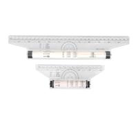 Housoutil 2pcs Multi Purpose Rolling Ruler Measuring Tool for Drawing Design and Technical Drafting for Accurate Parallel Lines Angles and Geometrical Shapes