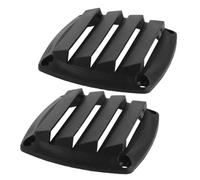Housoutil 2pcs Nylon Marine Boat Thru Hull Vent Cover, 3.27 Inch round Louvered Flush Mount Air Vent for Rv Restroom Ceilings, Easy Installation, for Rv Trips and Marine Journeys