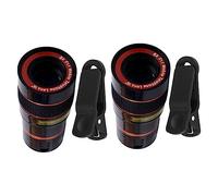 Housoutil 2pcs Phone Camera Macro Lens Clip with Abs Material, Easy to Use, Good Fixing Effect, Lightweight Design for Mobile Phone Photography in Geological Exploration and Forestry