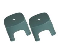 Housoutil 2pcs Plastic Step Stool Stepping Foot Stool Lightweight Non-Slip PVC Bathroom Footstool with Excellent Load-Bearing Capacity for Kitchen and Daily Life Places