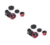 Housoutil 2pcs Portable Phone Lens Super Wide Angle Macro Lens and Fisheye Clip for Mobile Camera Use as Smartphone Camera for Phone Accessories and Magnifying