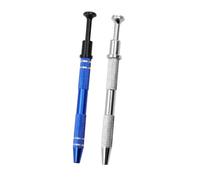 Housoutil 2pcs Prong Ic Chip Extractor Tool Pickup Grabber for Small Electronic Components Non-Slip Handle Precision Claw Grabber for Circuit Board Screws and Tiny Parts Blue Silver