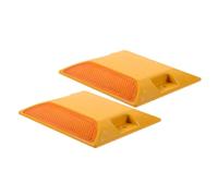 Housoutil 2pcs Reflective Roadside Markers Plastic Driveway Reflectors for High Visibility Safety Guide for Vehicles and Pedestrians