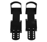 Housoutil 2pcs Replacement Rowing Machine Pedals with Non-slip Stability and Adjustable Foot Straps Plastic Fitness Machine Parts for Home Gym Use
