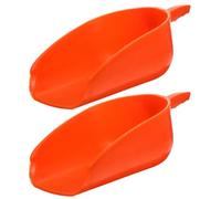Housoutil 2pcs Reusable Large Capacity Plastic Poultry Feed Shovel with Thickened Pp Material and Simple Design for Farm Feed Addition and Livestock Feeding