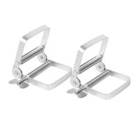 Housoutil 2pcs Rotate Toothpaste Squeezer Tube Squeezer Facial Cleaning Cream Silver Aluminum and Iron Convenient Easy to Store for Home and Salon Use