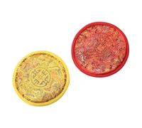 Housoutil 2pcs round Decorative Bowl Mats Made of Soft Cloth, Delicate and Comfortable the Touch, Protective Cushion Pads to Prevent Collisions, Craft Decoration for Homes and Offices