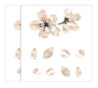 Housoutil 2pcs Sakura Pattern Guitar Decor Self-adhesive Pvc Sticker Unique Design for Graduation Festival and School Season Decor, Easy to Remove Electric Guitar Decoration