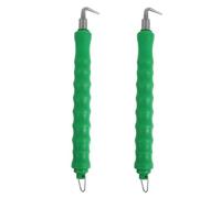 Housoutil 2Pcs Semi-Automatic Heavy Duty Rebar Tie Tool with Rubber Grip Handles Fast Wire Twisting for Construction Rebar Binding Comfortable Non-Slip Green Handles