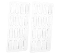 Housoutil 2pcs Silicone Drawer Bumpers and Cabinet Door Bumpers Invisible Wall Corner Guard Furniture Protector for Home and Office