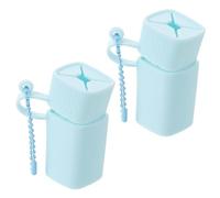 Housoutil 2pcs Silicone Lipstick Holder with Chain for Convenient Opening and Heartshaped Cutout, Portable Lipstick Storage Bag for Everyday Bag Storage and Makeup on The Go