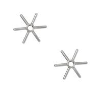 Housoutil 2pcs Stainless Steel Cup Washer Rinser Automatic Glass Pitcher Rinser Disk for Bar Coffee Shop Use Practical Cleaning Accessory