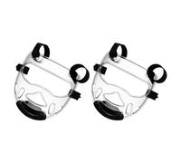 Housoutil 2pcs Taekwondo Face Guard Detachable Shield, Lightweight Toughened Plastic Martial Art Headgear for Training and Sparring, Comfortable Fit Protective Gear