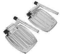 Housoutil 2pcs Wheelchair Footplates Replacement Metal Leg Rest Easy to Store Compact Design Simple and Generous Appearance Suitable for Disabled and Athletes