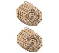 Housoutil 2sets Brass Eight Diagram Keychain Charms Retro Chinese Pendant Jewelry Decoration for DIY Crafts Unique Array Pendants for and Handicrafts 4pcs*2