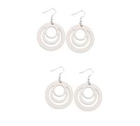 Housoutil 2sets DIY Sublimation Blank Earrings for Designs Double Sided Printable Earring Pendants Bulk Heat Transfer Blanks for Creative Jewelry Making 30pcs*2