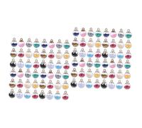 Housoutil 2sets Glass Ball Charms with Star Decor DIY Jewelry Making Pendants for Earrings Necklaces and Crafts Present for DIY Enthusiasts and Handmade Jewelry Lovers 60pcs*2