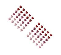 Housoutil 2sets Heart Shaped Charms for DIY Jewelry Making Pendant for Bracelets and Necklaces Great for Craft Lovers 30pcs*2