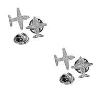 Housoutil 2sets No Sew Brooch Button Pins for Clothes Invisible Modesty Fasteners to Prevent Exposure Elegant Shirt and Vest Safety Pins for Womens Fashion and Accessories 2pcs*2