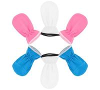 Housoutil 3 Pairs of Moisturizing Hand Spa Gloves for Women with Paraffin Wax, Polyester Material, Exfoliating Dead Skin, Soft and Lint-Free Mitts for Home Spa and Hand Care