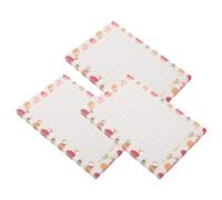 Housoutil 3 Pcs Assorted Color Loose-leaf Papers with 6 Holes, Creative Pattern Design Lined Notebook Refill, Convenient for Management and Making Learning and Working Easier, for School