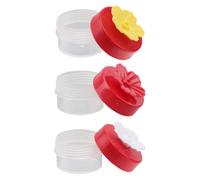 Housoutil 3 Pcs Handheld Hummingbird Feeders with Flower Shape, Plastic Material, Safe and Design, Perch and Feed the Same Time, for Garden and Outdoor Use