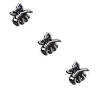 Housoutil 3 Pcs Luxury Rhinestone Barrette Hair Clip for Women Crystal Hairpin Girls Headwear Hair Pin for Wedding