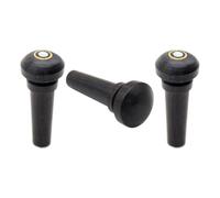 Housoutil 3 Pcs Violin Ebony Tailpins with Fish Eye and Plain Design High Reliability Replacement Bridge Pins for Violin Players Classic Black Material and Accessories