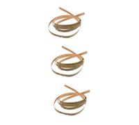 Housoutil 3 Rolls Flat Bamboo Strip Webbing for Basket Making DIY Crafts Wide Thick Natural Bamboo Rattan Smooth Weaving Material for Small Baskets Flower Pots and Handmade Decorative