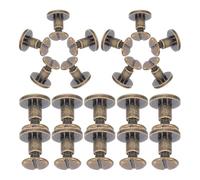 Housoutil 30pcs Binding Screw Post Set Copper round Coffee for Diary Photo Album Bookbinding and Organisational Needs