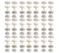 Housoutil 30pcs Brass Snap Fasteners Small Metal Buttons for Garments Down Jackets, Easy to Use Effective Fasteners for Sewing Projects and DIY Clothing Accessories