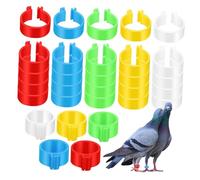 Housoutil 30pcs Chicken Drumstick Rings Poultry Foot Rings for Hen Bird Pigeons Leg Chicken Identification Tags Clip Farm Supplies Duck Foot Bird Gender Bands