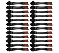 Housoutil 30pcs Double-ended Makeup Brush Angled Eyeshadow Applicator Brush for Eye Liner Portable Synthetic Fiber Dual-end Makeup Tool for Eyebrow