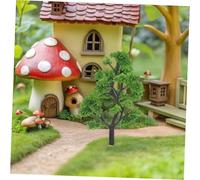 Housoutil 30pcs Miniature Plastic Model Trees for Diorama Railroad Scenery Realistic Green Artificial Plants for Micro Landscape Train Layouts and Architectural Sand Table Scenes