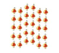 Housoutil 30pcs Orange Mushroom Pendants Fashion Charms for DIY Jewelry Making for Necklaces Bracelets Keychains and More Unique Design