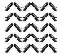 Housoutil 30pcs Plastic Belt Clip for Outdoor Strap with Versatile Compatibility, Black Webbing Ending Clip Suitable for Helmet Strap and Tent Use, Sturdy Lightweight Fastener for Outdoor